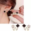 Sparkling Clover Star Earrings – Gold Plated Fashion Jewelry