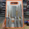 6 In 1 Knife Set With Filer And Chopping Board Durable Quality omfortable Use Smooth Handling For Daily Kitchen Needs